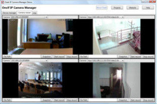 Screenshot about Onvif IP Camera Manager demo program.