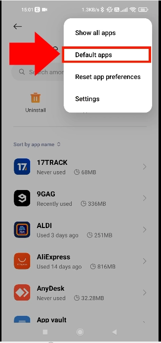 select default apps