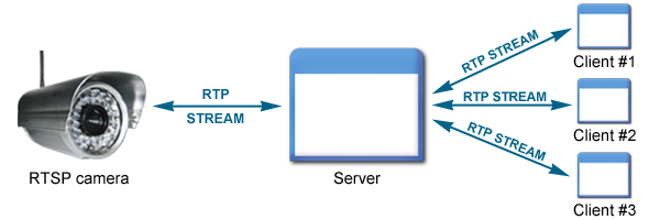 Ip camera streaming store server