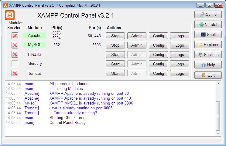 how to setup xampp webserver