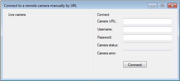 connect to a remote camera manually by url